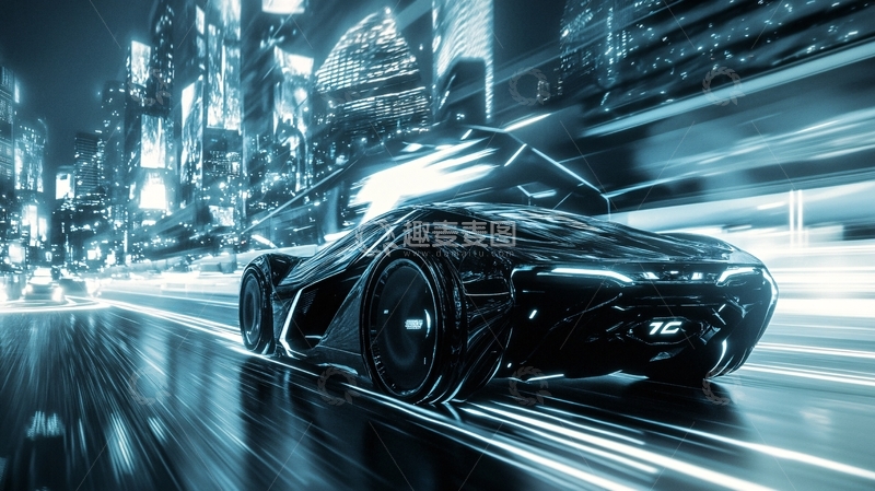 高清大图下载【趣麦麦图】跑车线条飞驰电掣2