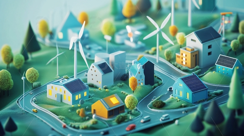 高清大图下载【趣麦麦图】新能源插画3