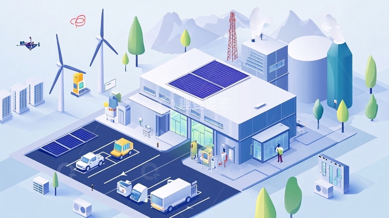 高清大图下载【趣麦麦图】电厂场景海报3