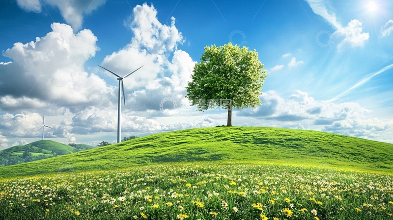 高清大图下载【趣麦麦图】环保能源风景