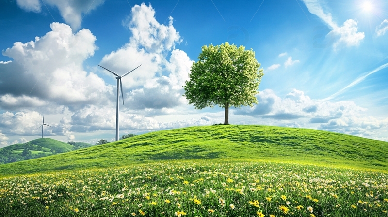 高清大图下载【趣麦麦图】环保能源风景
