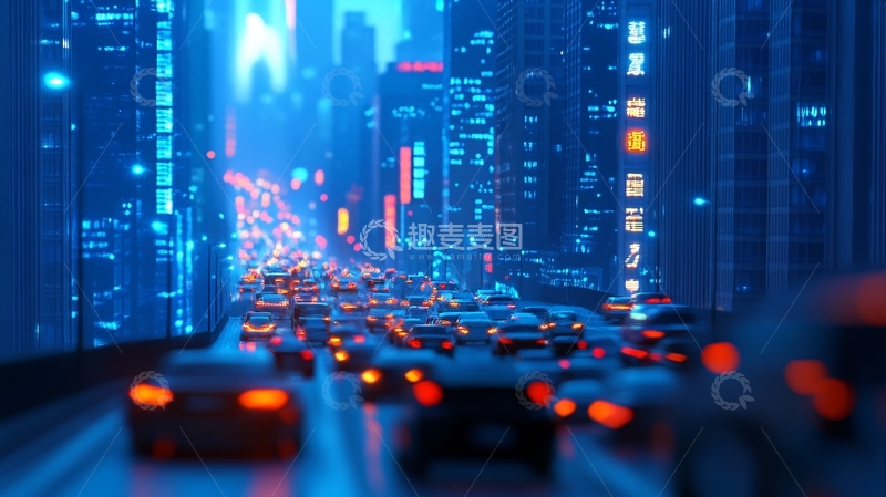 高清大图下载【趣麦麦图】智慧交通科技9