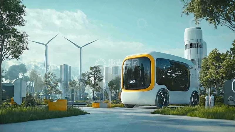 高清大图下载【趣麦麦图】无人驾驶巴士3