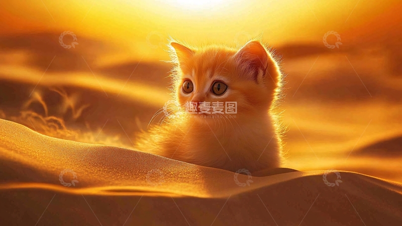 高清大图下载【趣麦麦图】黄色小猫素材