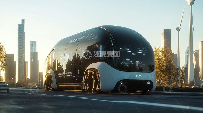 高清大图下载【趣麦麦图】无人驾驶巴士2