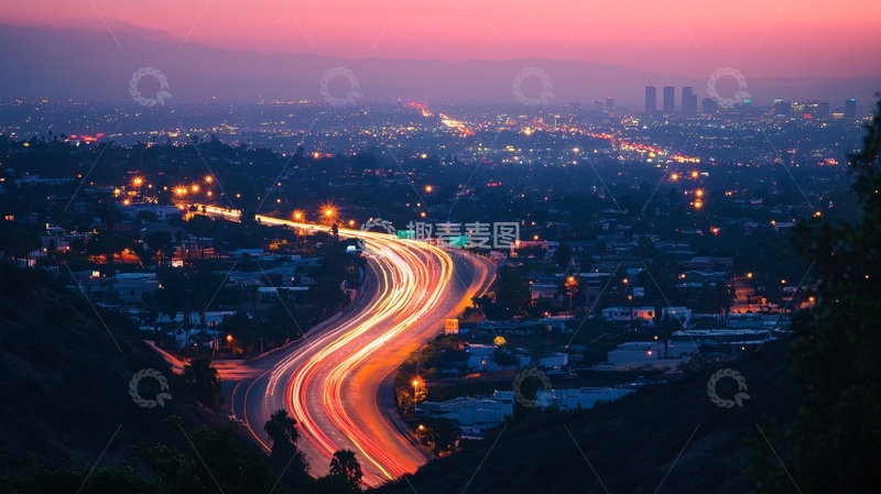 高清大图下载【趣麦麦图】流金洛杉矶城市1