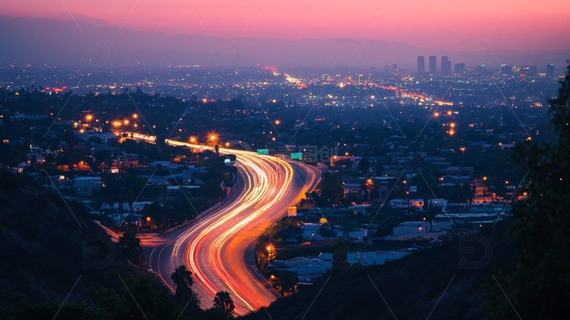 高清大图下载【趣麦麦图】流金洛杉矶城市1