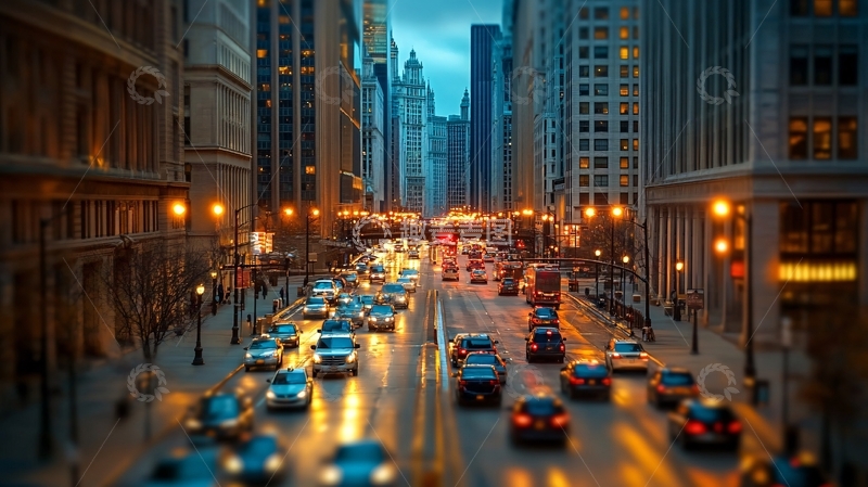 高清大图下载【趣麦麦图】街道芝加哥河