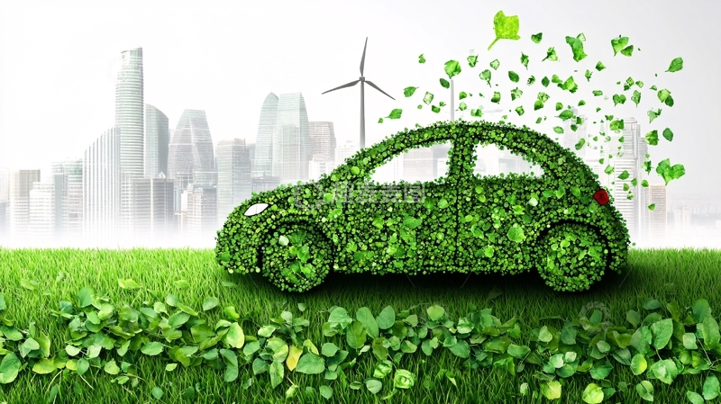 高清大图下载【趣麦麦图】绿色新能源汽车2