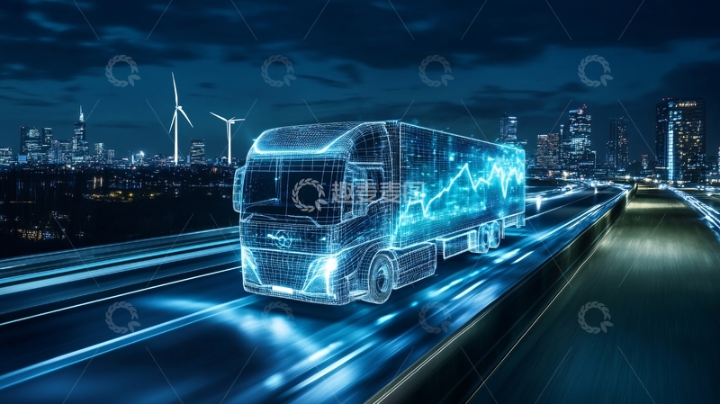 高清大图下载【趣麦麦图】智慧物流背景1