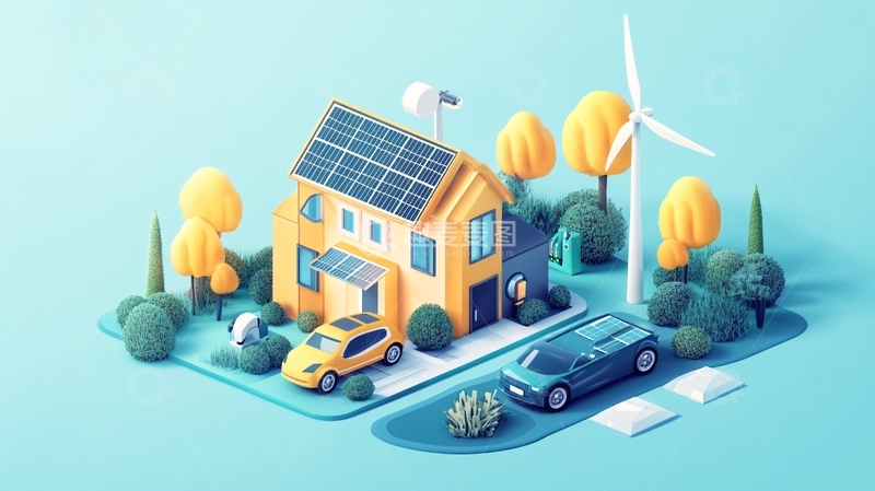 高清大图下载【趣麦麦图】新能源插画4