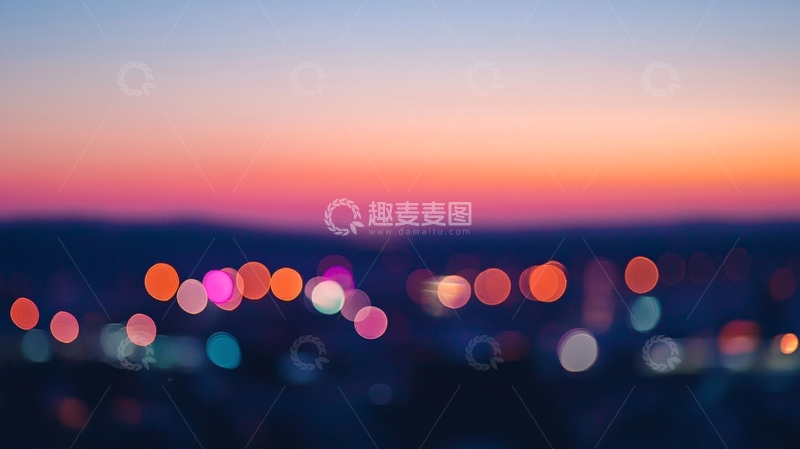 高清大图下载【趣麦麦图】朦胧城市风光