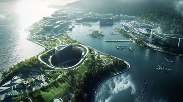 魅力挪威市悬浮岛设计3