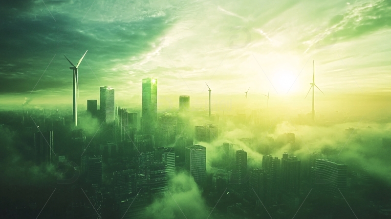 高清大图下载【趣麦麦图】绿色城市新能源