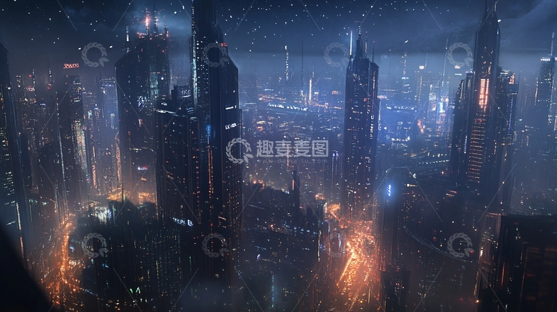 高清大图下载【趣麦麦图】数字艺术城市