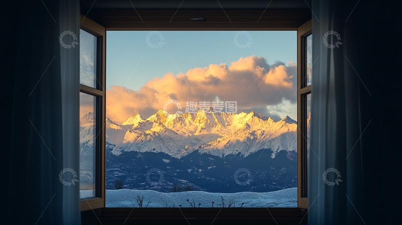 高清大图下载【趣麦麦图】窗外美景