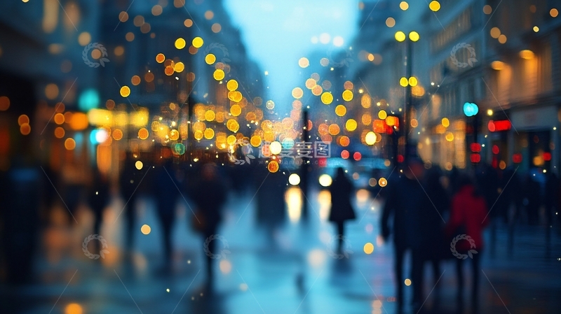高清大图下载【趣麦麦图】城市光晕背景1