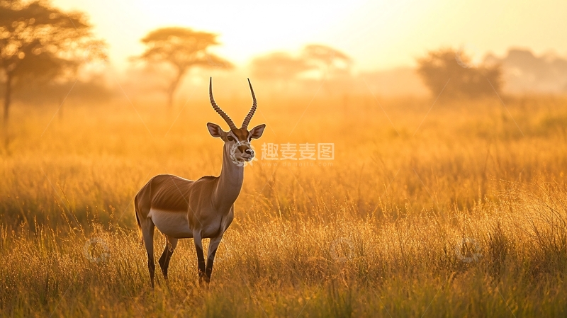 高清大图下载【趣麦麦图】黑面狷羚
