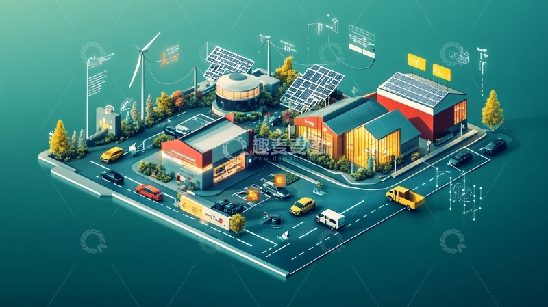 高清大图下载【趣麦麦图】新能源插画8
