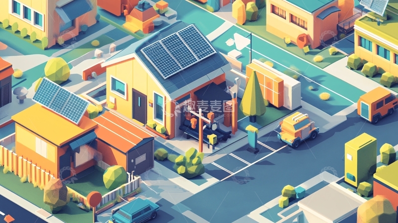 高清大图下载【趣麦麦图】现代节能环保街道