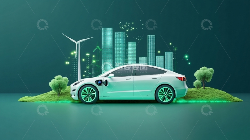 高清大图下载【趣麦麦图】汽车数字环保新能源4