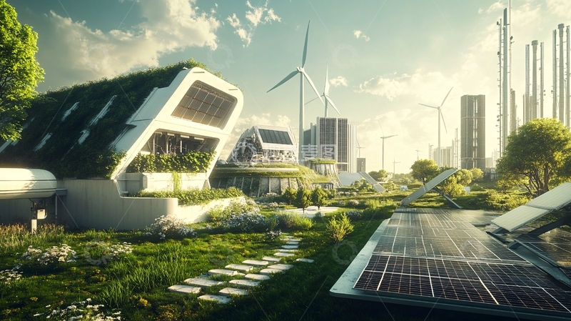 高清大图下载【趣麦麦图】零碳建筑1