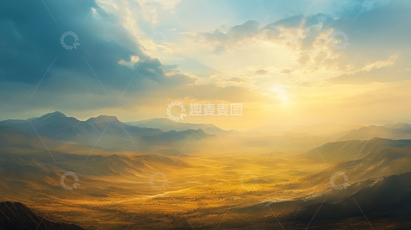 高清大图下载【趣麦麦图】西北地区金色大气背景1