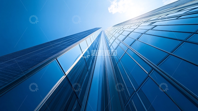 高清大图下载【趣麦麦图】宝石蓝玻璃建筑1