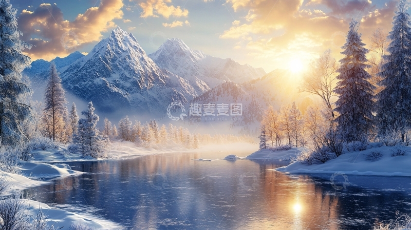 高清大图下载【趣麦麦图】暖调山水风景30