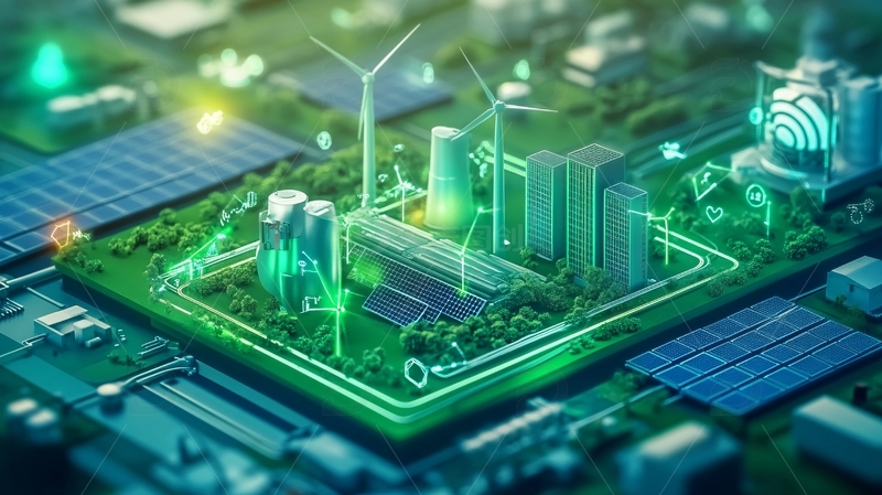 高清大图下载【趣麦麦图】能源区块链1