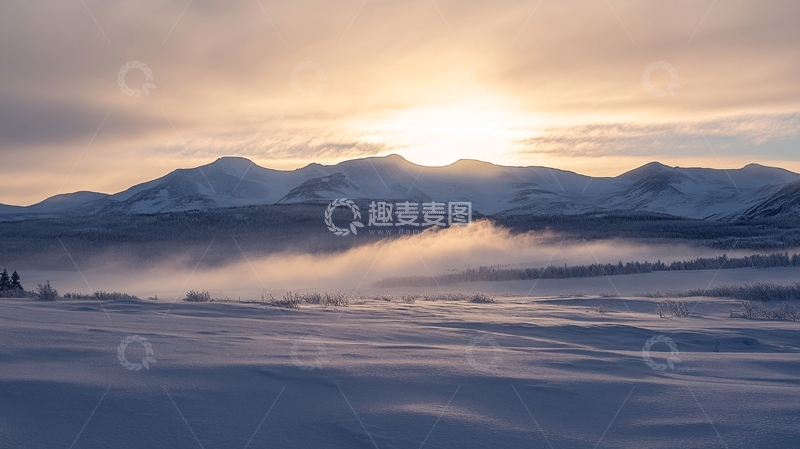 高清大图下载【趣麦麦图】雪域晨光