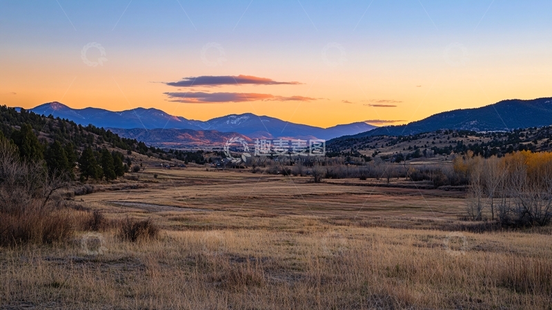 高清大图下载【趣麦麦图】金秋山谷土地