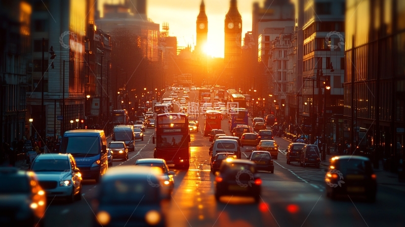 高清大图下载【趣麦麦图】都市繁忙交通