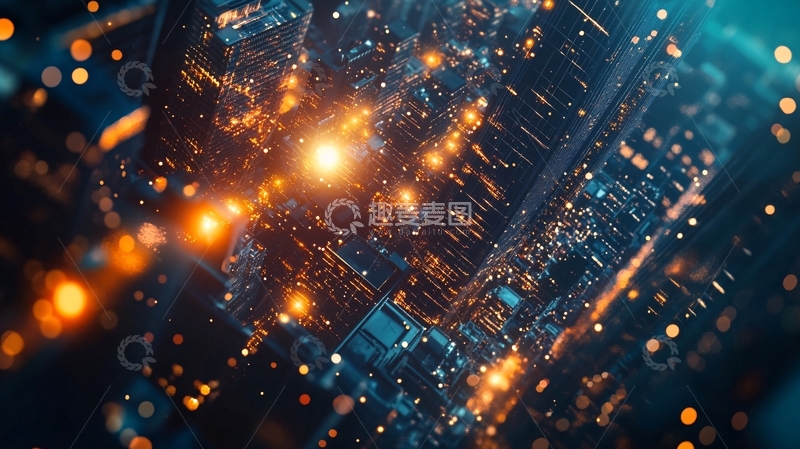 高清大图下载【趣麦麦图】科技城市科技背景2