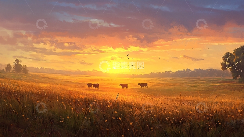 高清大图下载【趣麦麦图】超宽幅田园景色47