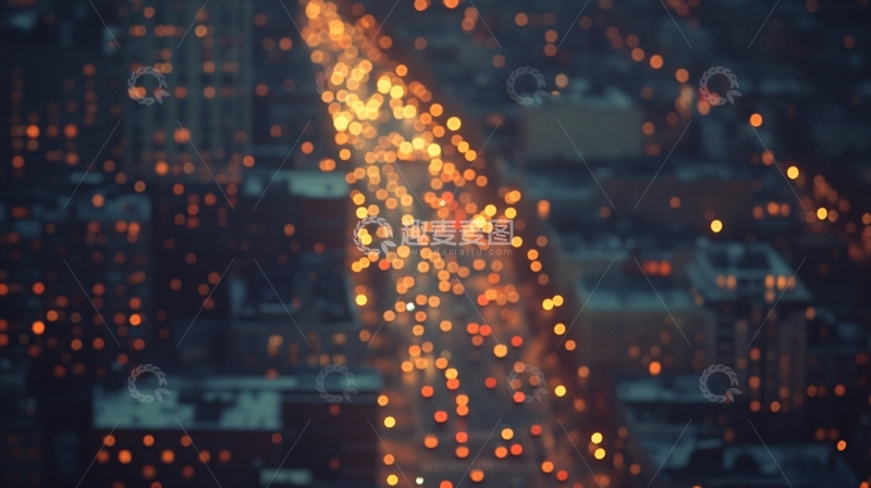 高清大图下载【趣麦麦图】晃动光影城市光晕