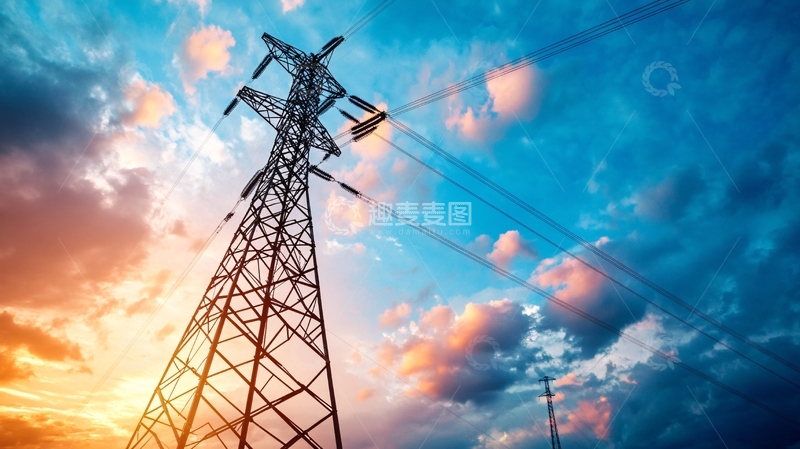 高清大图下载【趣麦麦图】供电题材背景素材2