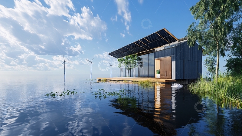 高清大图下载【趣麦麦图】漂浮房屋