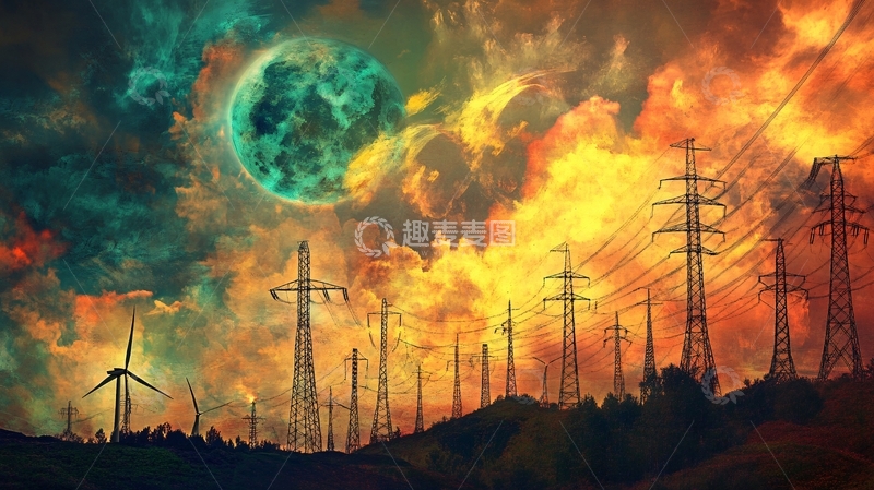 高清大图下载【趣麦麦图】生态发电全景