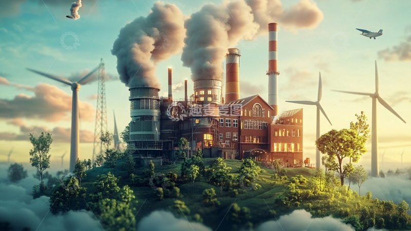 高清大图下载【趣麦麦图】电厂场景海报5