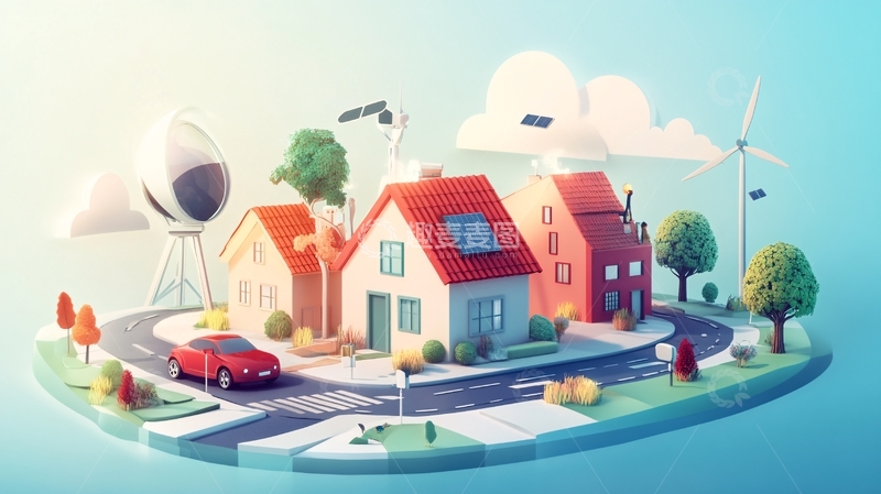 高清大图下载【趣麦麦图】新能源插画9