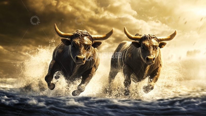 高清大图下载【趣麦麦图】牛市图片素材下载1