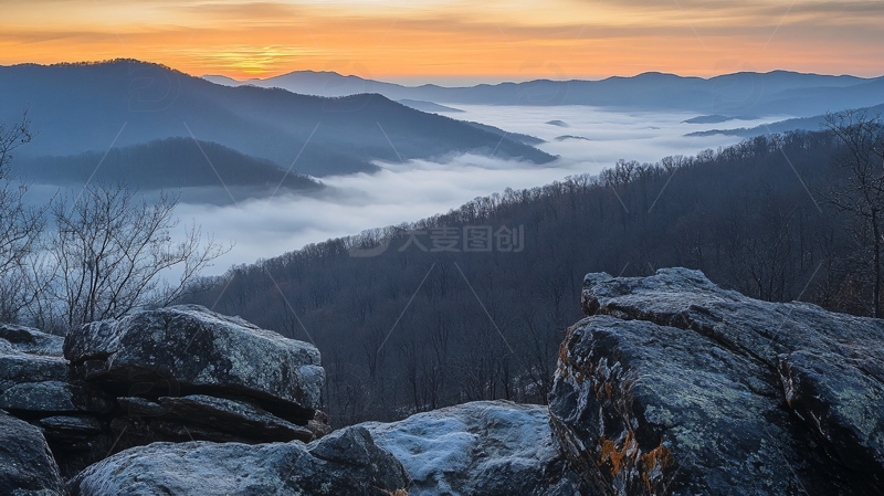 高清大图下载【趣麦麦图】帽儿山日出1