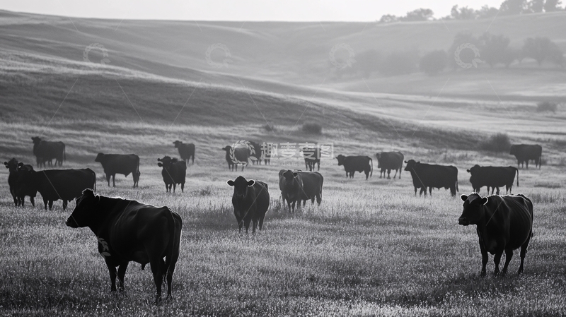 高清大图下载【趣麦麦图】暮归的牛群10