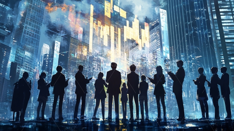 高清大图下载【趣麦麦图】智能城市会议