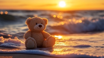 夕阳下的小泰迪1