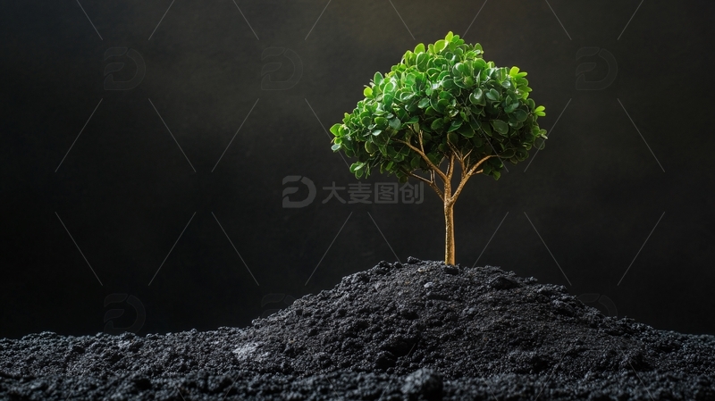 高清大图下载【趣麦麦图】幼苗成长为大树1