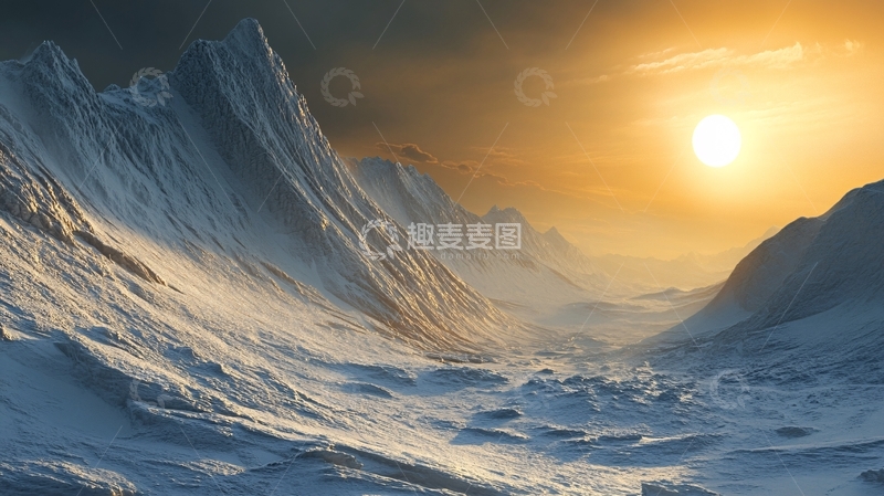 高清大图下载【趣麦麦图】雪山大场景10