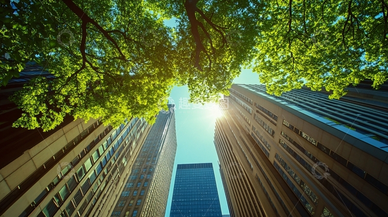 高清大图下载【趣麦麦图】高楼绿树