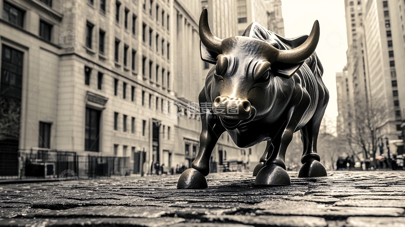 高清大图下载【趣麦麦图】华尔街铜牛